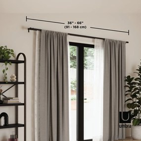 Acél bővíthető-dupla függönykarnis 91 - 168 cm Cappa – Umbra
