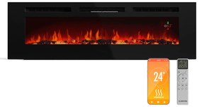 Galeras Smart Intelligens elektromos kandalló, 2 hőmérséklet beállítás, 16 - 30°, LED lángillúzió, IOT csatlakozási lehetőség