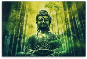 Gario Vászonkép Buddha a bambusz erdőben Méret: 100 x 70 cm