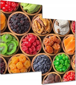 Vászonkép 60x60 Aszalt gyümölcsök tálakban