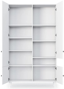 Ruhásszekrény DULLUM 120x205cm, fehér