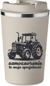 Prémium Termo Bögre bézs ajándék Önfestő Traktor Gazda KT_453_b