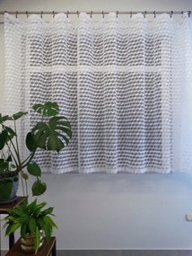 Mg Függöny Geo 125/230 Fehér 250x160cm Kész Szalaggal M