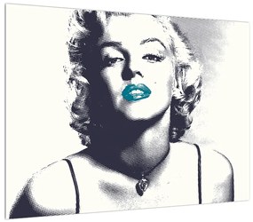 Marilyn Monroe képe- kék ajkú (70x50 cm)