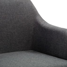 vidaXL sötétszürke szövetborítású forgó irodaszék