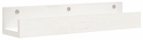 2 db fehér tömör fenyőfa fali polc 50 x 12 x 9 cm