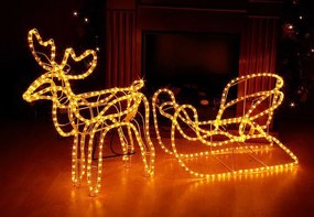 Karácsonyi rénszarvas NEXOS 504x LED 140 cm