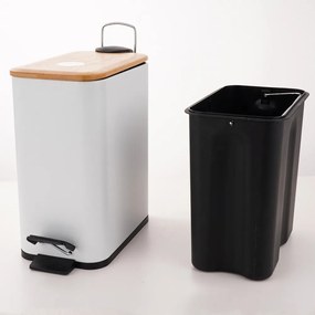 Fehér acél pedálos szemetes 5 l Erik – Spirella