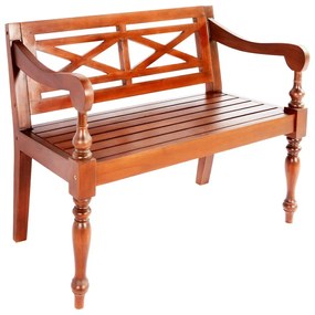 sötétbarna tömör mahagóni Batavia pad 98 cm