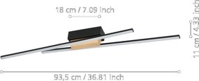 EGLO 900488 PANAGRIA Modern LED Mennyezeti Lámpa Fehér, Barna, Fekete LED IP20