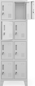 Dupla BHP szociális szekrény szürke: ROBERT 2 Plus