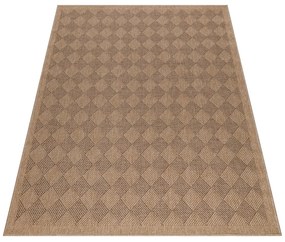 Fekete-natúr színű kültéri futószőnyeg 80x250 cm Dhaka – Ayyildiz Carpets