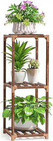 Virágágyás Fa Virágtartó Állvány Virágtartó Növények Könyvespolc 3 Polc