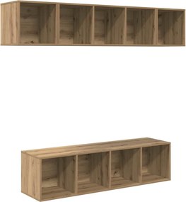 vidaXL TV szekrény garnitúra 4 pcs Artisan tölgy Faanyag