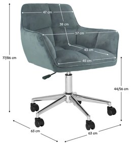 Irodai fotel HAGRIS (szürke + króm). 1091481