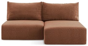 Téglavörös kinyitható-tárolóhelyes sarokkanapé (jobb oldali) Kalena – Makamii