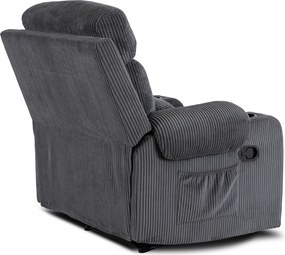 Dönthető fotel szürke kordbársony, TORRES