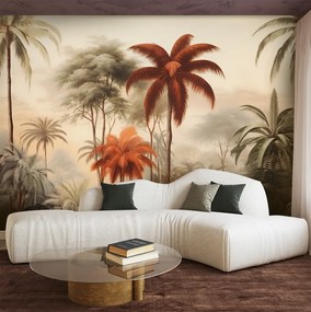 Gario Fotótapéta Narancssárga pálmafák a trópusi dzsungelben Anyag: Vlies, Méret: 300 x 210 cm