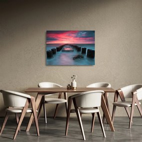 Kép - Sziklák a tenger (üvegen) (70x50 cm)