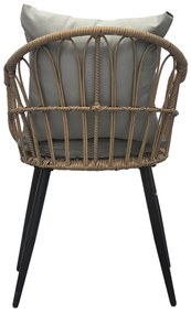 Autronic Kerti szék, fém, polirattan, natúr, AZ-F1406 NAT