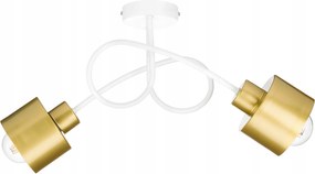 Mennyezeti lámpa csillár lógó Loft göndör fém bögre 2x E27 arany