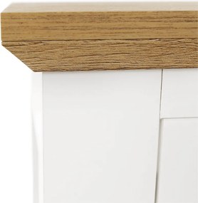 Vitrin MZ6, fehér/grand tölgy, LEON