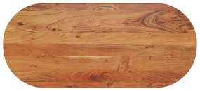 tömör akácfa ovális asztallap 110 x 50 x 2,5 cm