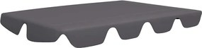 vidaXL antracit csere ponyva kerti hintaágyhoz 150/130 x 105/70 cm