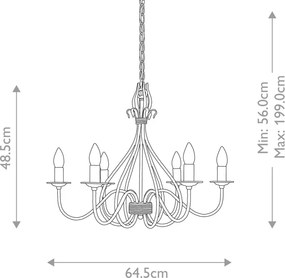 Elstead Lighting WINDEMERE WM6 Csillár 6x60W/E14