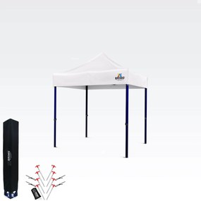 Összecsukható sátor 2x2m: Acél 45mm, 100% Vízálló - 3 oldalfal nélkül - Fehér