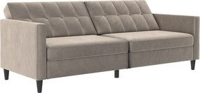 Bézs bársony kanapé 203 cm Hartford – Støraa