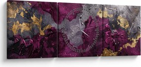 Kép - Texturáló absztrakció (órával) (90x30 cm)