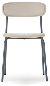 Bézs kárpitozott rakásolható étkezőszék szett 2 db-os Saula – Marckeric