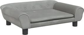 vidaXL világosszürke bársony gyerekkanapé 70 x 45 x 26 cm