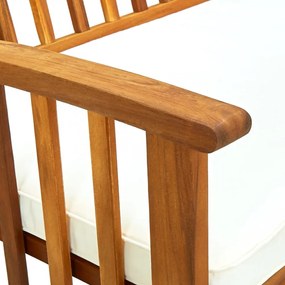 tömör akácfa kerti pad párnával 119 cm
