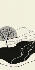 Poszter 50x100cm Hullámos Hold