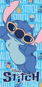 Disney Lilo és Stitch, A csillagkutya Cool Aloha fürdőlepedő, strand törölköző 70x140 cm (Fast Dry)