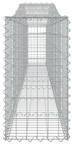 9 db íves horganyzott vas gabion kosár 400x30x60/80 cm