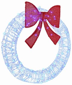 Koszorú 80 LED-del Kék 90 cm Akril