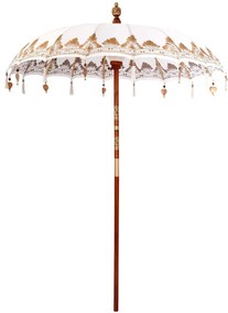 Balinéz Napernyő Krém 180-190 cm Pamut, tömör fa