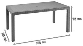 Corfu duo kerti bútor garnitúra melody asztallal