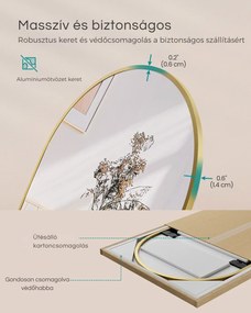 UMBRA ívelt tükör, 160x50 cm, arany SongmicsHome