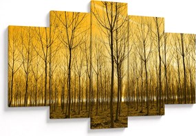 Egy erdő naplementekor képe (150x105 cm)