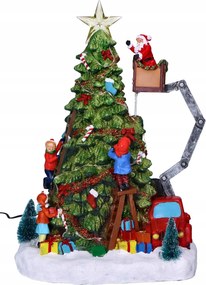 Karácsonyi város Led karácsonyfa dekoráció karácsonyi falu