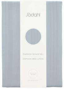 Világoskék egyszemélyes hosszabbított damaszt ágyneműhuzat 140x220 cm Noble – Södahl