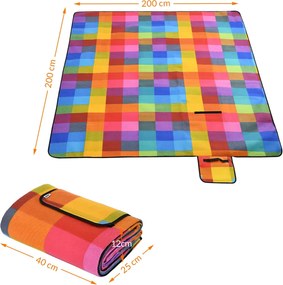 Piknik takaró, strand takaró, 2x2 m, pixel