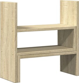 vidaXL sonoma tölgy szerelt fa állítható asztali szervező 40x17x41 cm