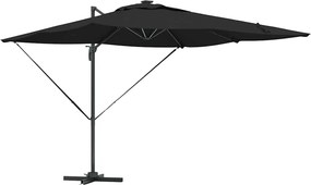 vidaXL Napernyő Fekete 286 x 284 x 270 cm Alumínium és poliészter