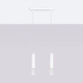 Sollux SL.1692 - Csillár zsinóron LIRO 2xGU10/10W/230V fehér