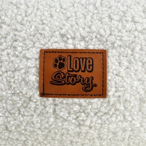 Krémszínű fekhely kutyáknak ø 55 cm – Love Story